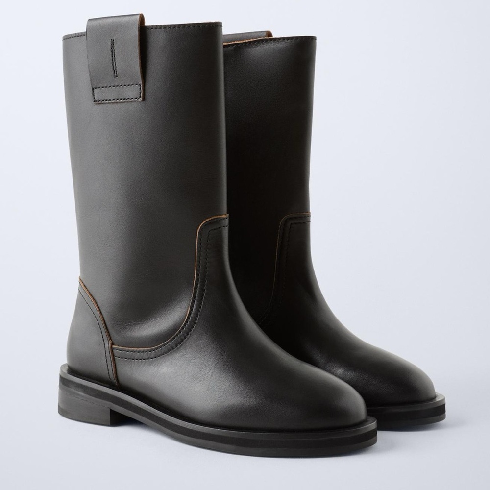 Zara Kids Leather Boots - Picture 5 of 6